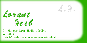 lorant heib business card